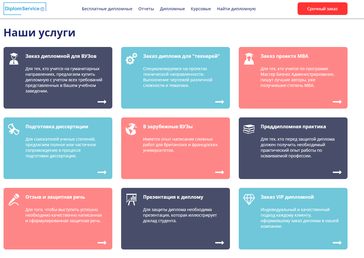 Заказ дипломного проекта
