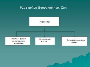 Виды и рода войск вооружённых сил РФ