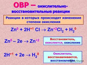 Окислительно- восстановительные реакции