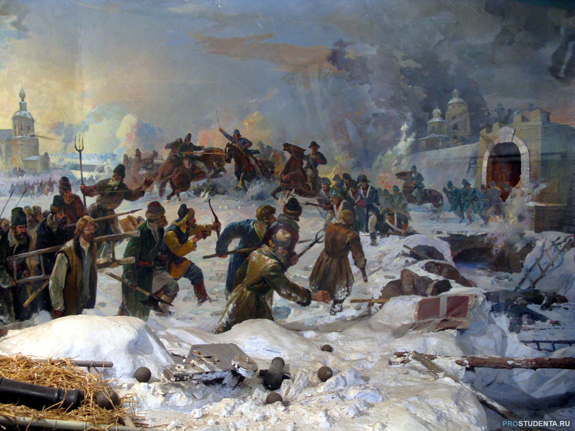 Сражение под татищевой крепостью. Осада войсками Пугачева Оренбурга.
