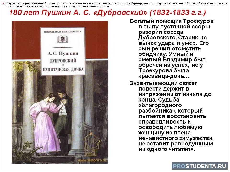 Произведения краткое содержание 6 класс. 190 Лет Дубровский 1832 1833 а с Пушкин. Кратко о повести Пушкина Дубровский.