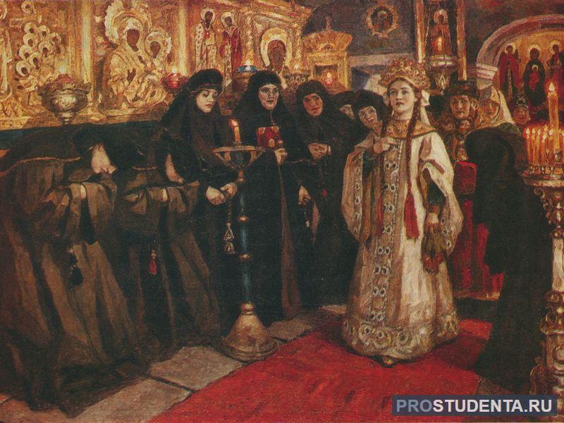 Посещение царевной женского монастыря