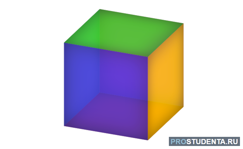 Куб с разноцветными гранями