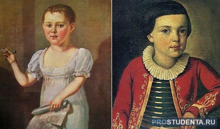 Лермонтов в детстве