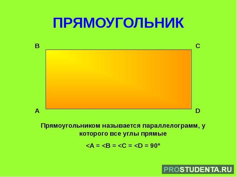 Признаки прямоугольника