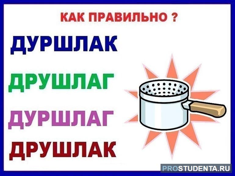 Дуршлаг или друшлаг: как правильно пишется слово