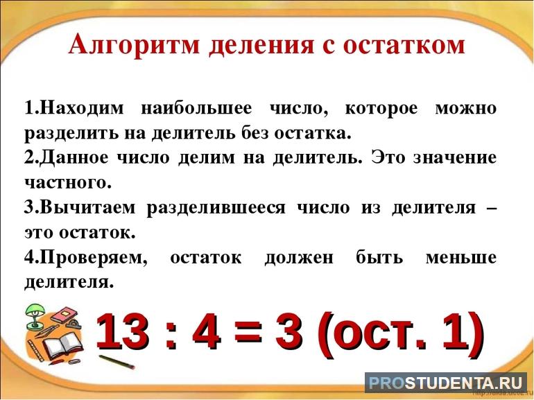 При делении остаток всегда будет делителя. Деление с остатком 3 класс алгоритм решения. Как решать деление с остатком 3 класс. Как решается деление с остатком 3 класс. Деление с остатком 3 класс как объяснить.