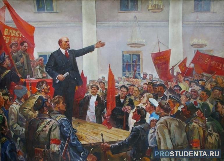 Лидер партии большевиков Ленин