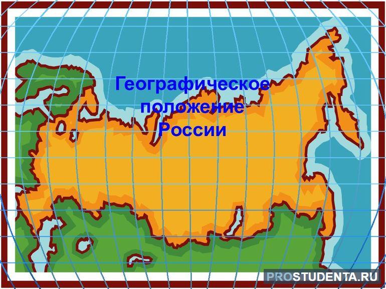 Географическое положение России для урока по географии в 8 классе