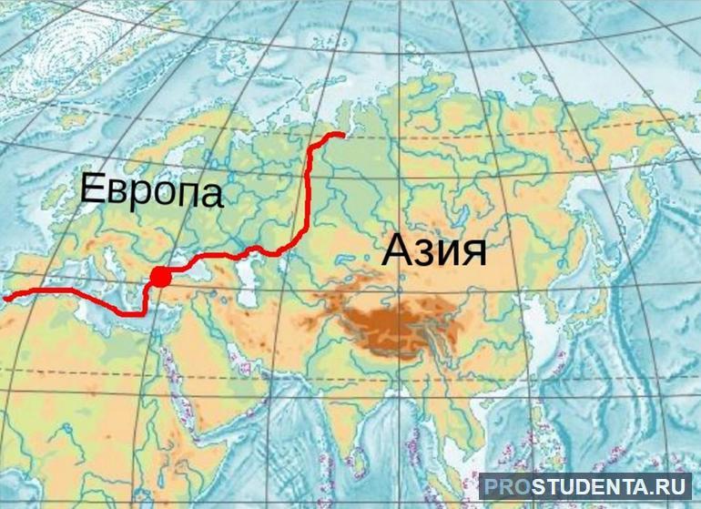Граница между Азией и Европой проходит по Уральскому хребту