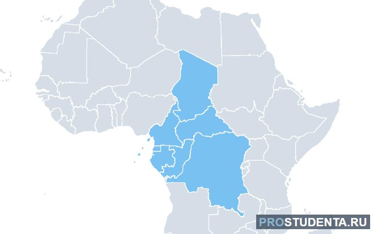 Субрегион Центральная Африка: полный список стран