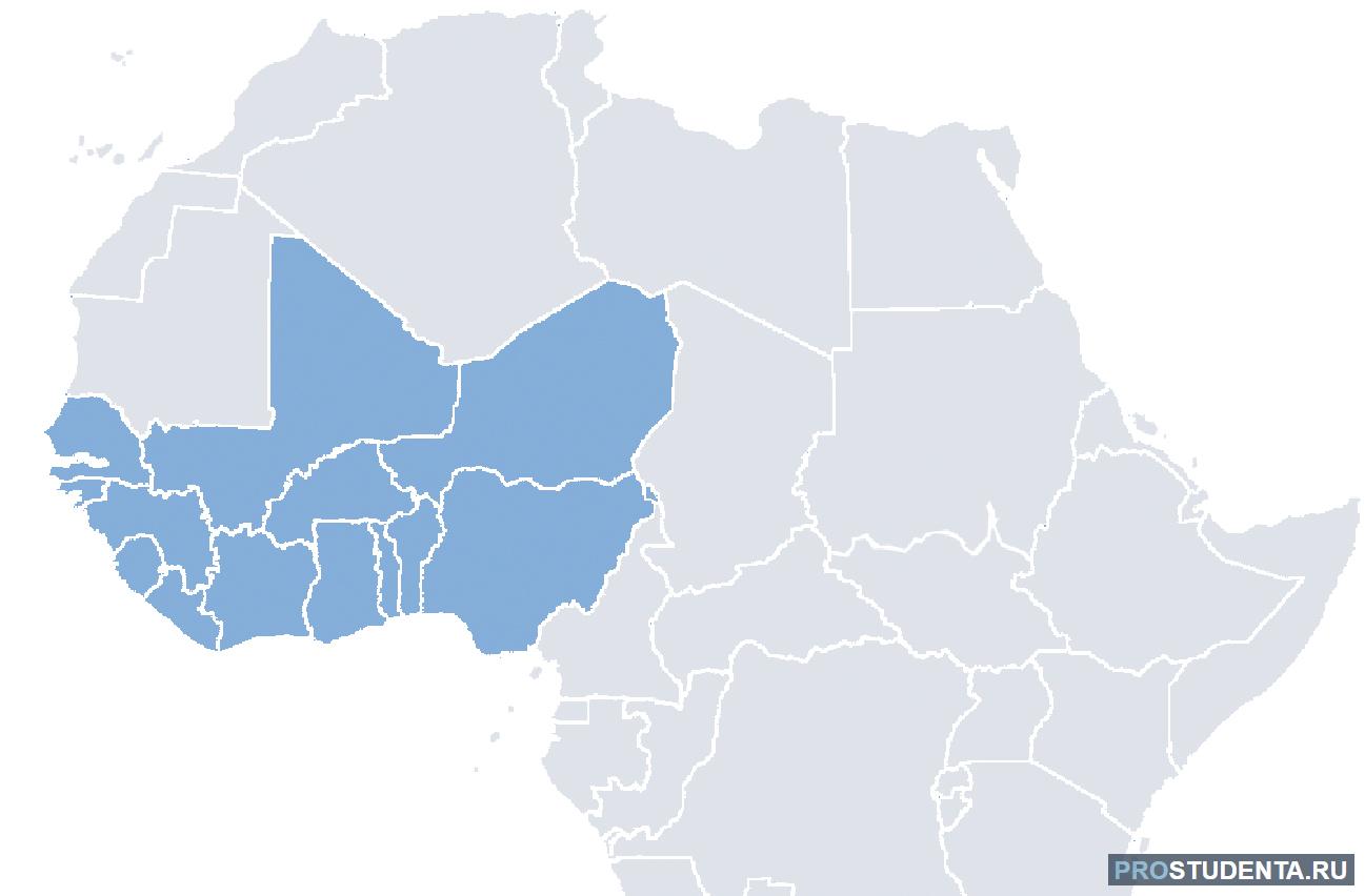 Крупнейшая страна западной африки. Западная Африка на карте. Pfgflyfzафрика. Вест Африка. Страны Западная Африка Африка.