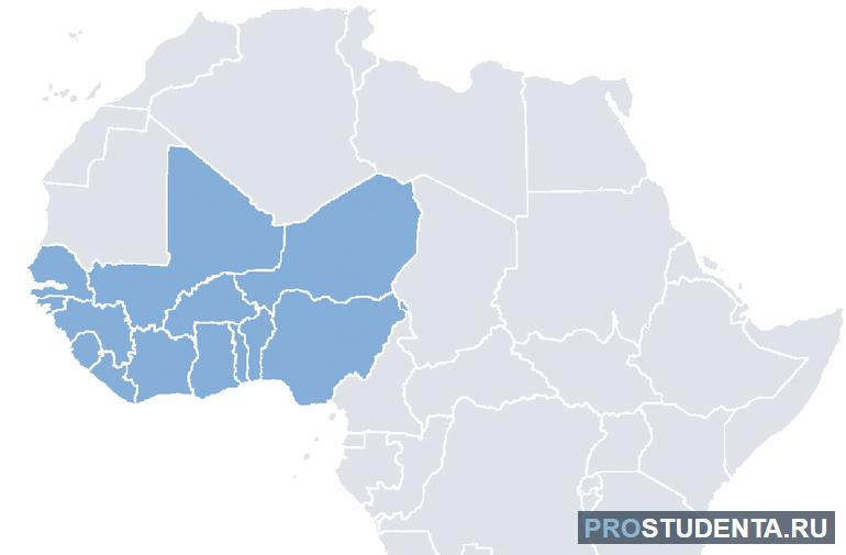 Список стран, относящихся к Западной Африке