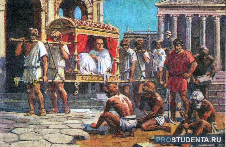 Краткое описание развития рабства в Древнем Риме (история 5 класс)