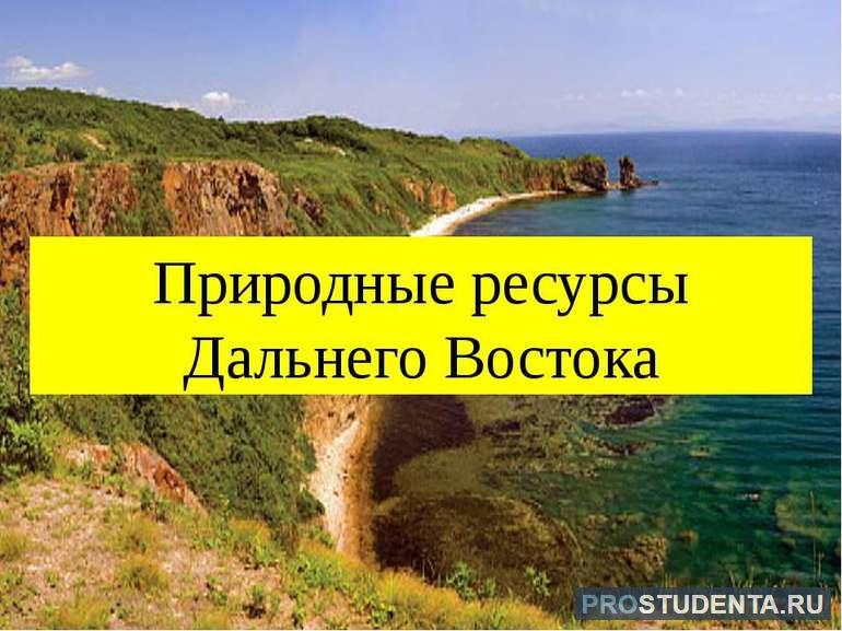 Природные ресурсы дальнего востока 