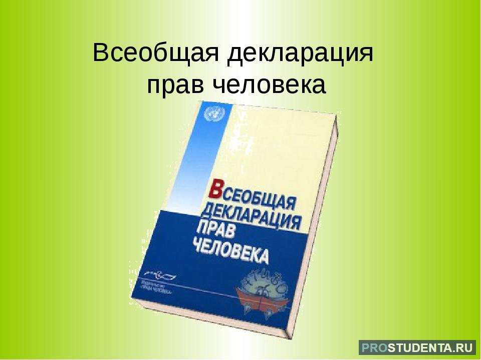 Всеобщая декларация прав человека рисунок