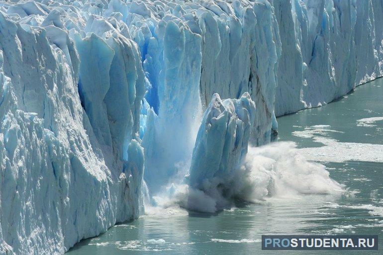 Таяние большого количества ледников 
