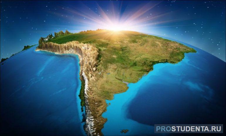 Список стран, столиц, рельеф и растительность Южной Америки