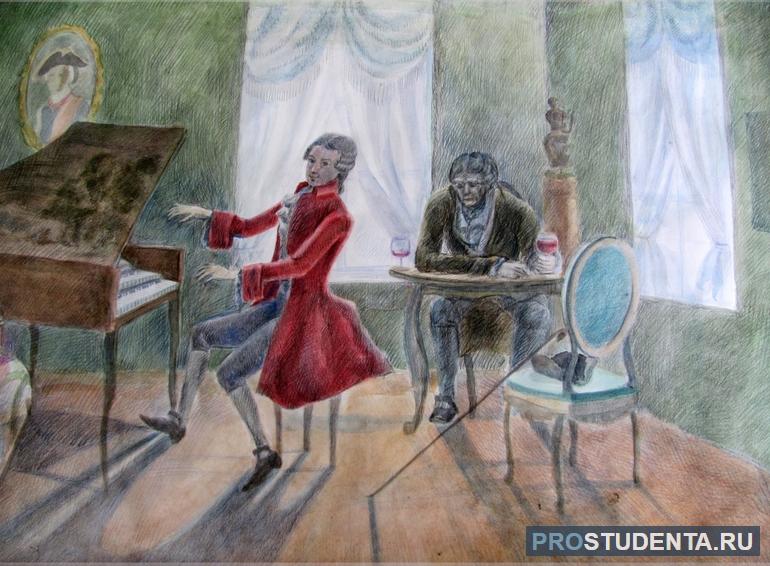 Моцарт и сальери главные герои 
