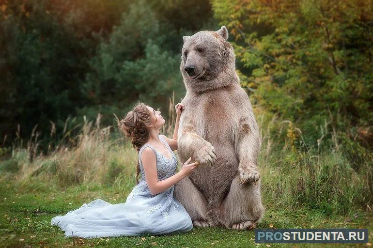 Медведь забрал девушку в лес