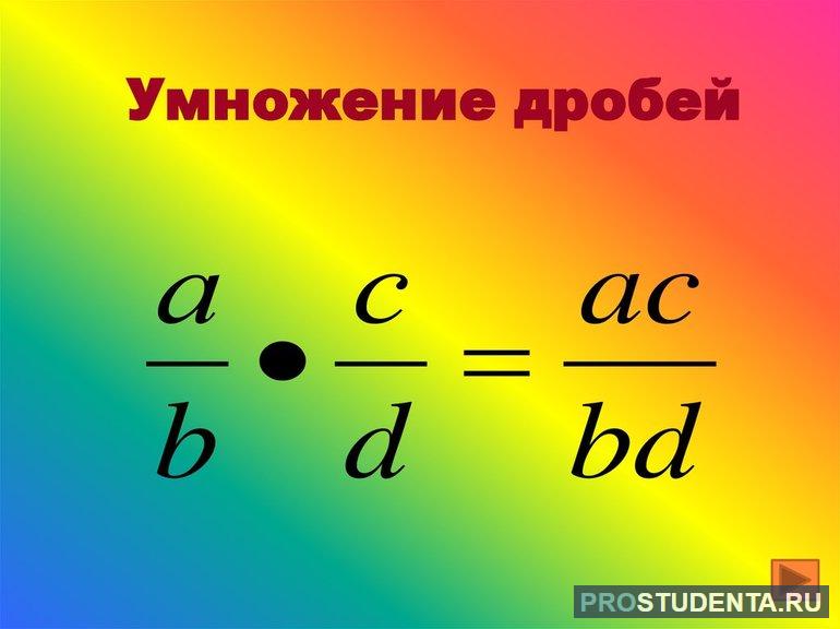 Примеры умножения обыкновенных дробей (математика, 6 класс)