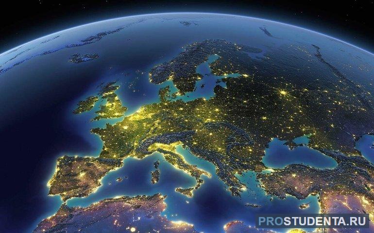 Характеристика субрегионов Зарубежной Европы и их состав