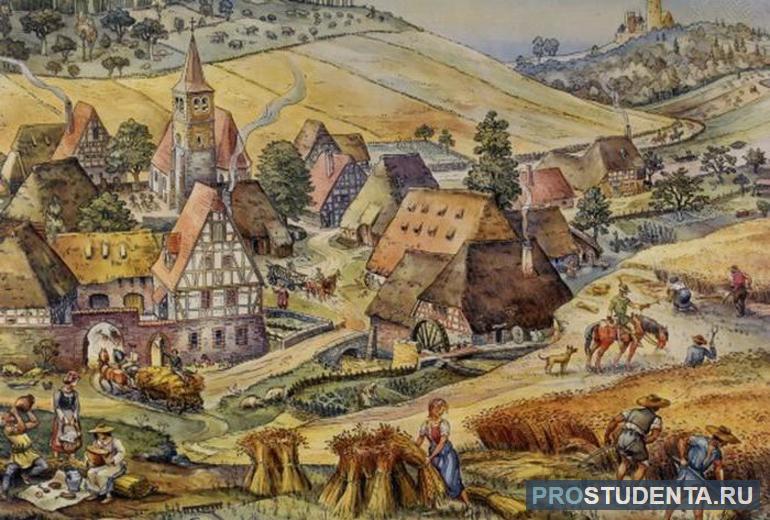 История и описание средневековой деревни и ее обитателей