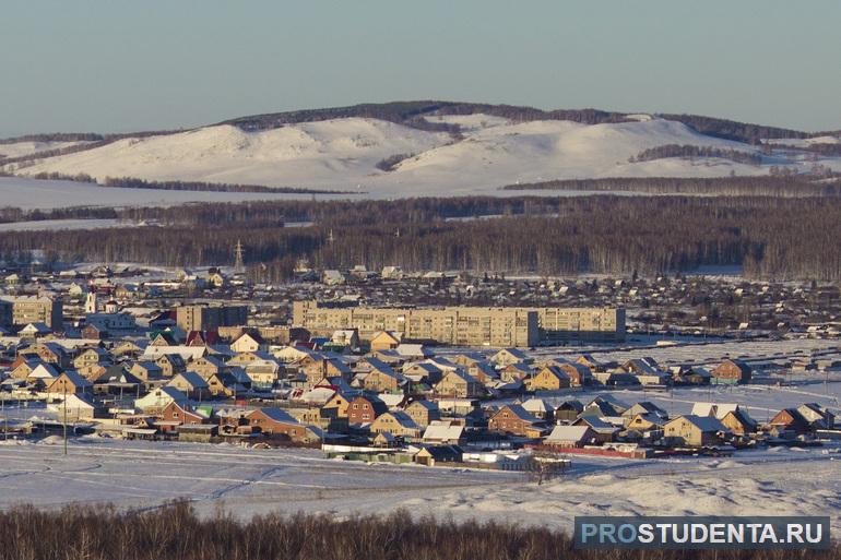 Определение поселка городского типа, его население, отличие от деревни