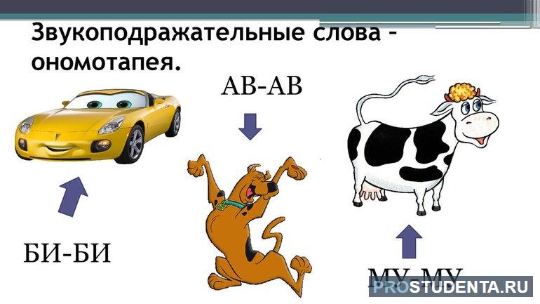 Звукоподражание примеры 