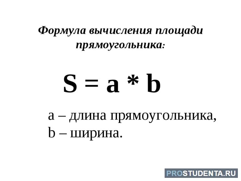 Как вычислить площадь прямоугольника