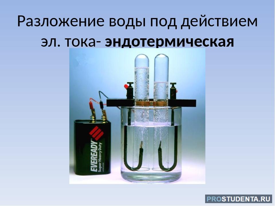 Разложение воды условия. Разложение воды. Разложение воды под действием электрического тока. Разложение воды электрическим током. Электролизер для разложения воды.