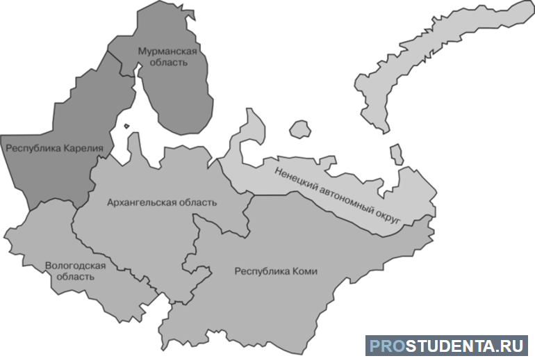 Северный район россии карта