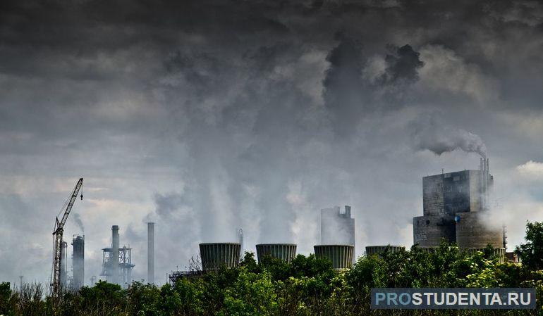  Промышленные масштабы загрязнения воздуха 