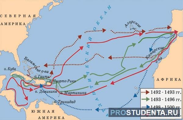 Маршрут экспедиции Христофора Колумба. Маршрут первой экспедиции Колумба. Маршрут экспедиции Колумба. Маршрут какой экспедиции изображен на карте