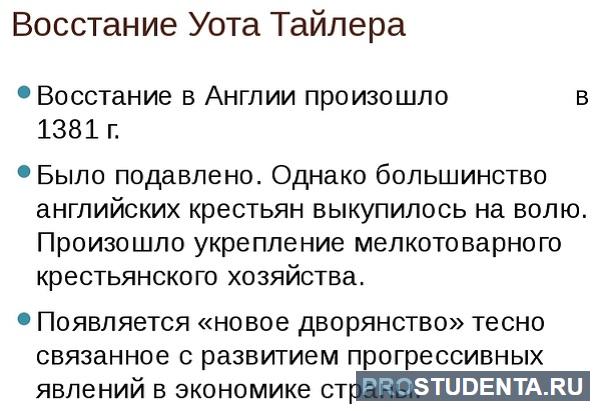 Восстание Уота Тайлера в Англии: причины, участники и последствия